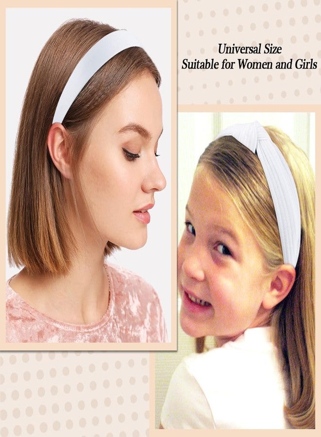 AHONEY 7 Pack White Headbands for Women Girls Headband Non Slip Hairbands Cute Hair Accessories Multi-style Headband Pack Wedding Head Band (White) - Image 2